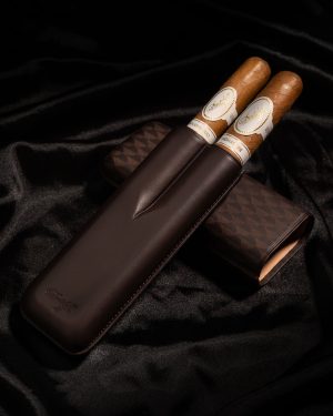 Davidoff Cigar Case Curing (XL-2 / Brown Leather) + 2 Cigars Davidoff Cigar Case Curing (XL-2 / Brown Leather) + 2 Cigars