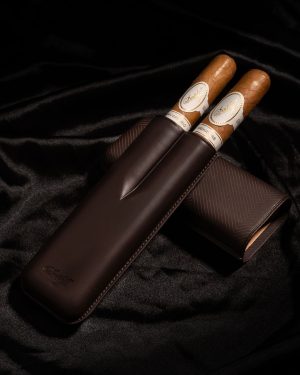 Davidoff Cigar Case Leaf (XL-2 / Brown Leather) + 2 Cigars Davidoff Cigar Case Leaf (XL-2 / Brown Leather) + 2 Cigars
